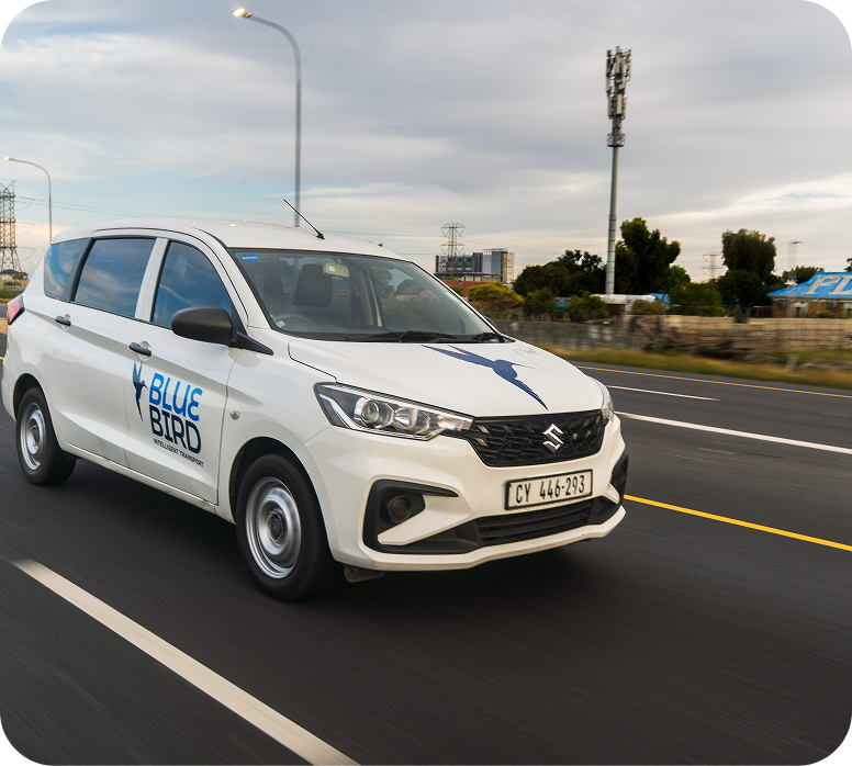 Bluebird driver with vehicle